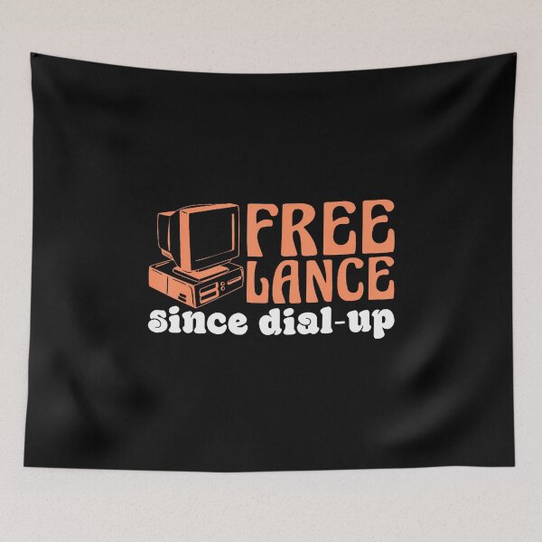 Item preview, Freelance Since Dial-Up Funny Freelancer Virtual Assistant designed and sold by CaraRuth.