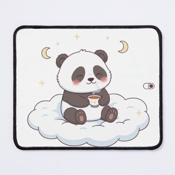 Item preview, Calm Mode ON – Cute Relaxing Panda on a Cloud | Kawaii Cozy Art designed and sold by TheSimpleTee007.