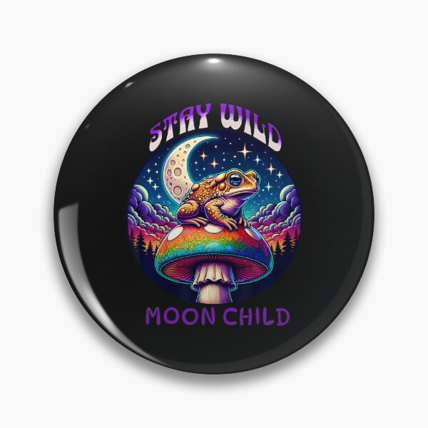 Item preview, Stay Wild Moon Child Magic Mushroom Toad Frog Hippie Boho designed and sold by ArleneJene.