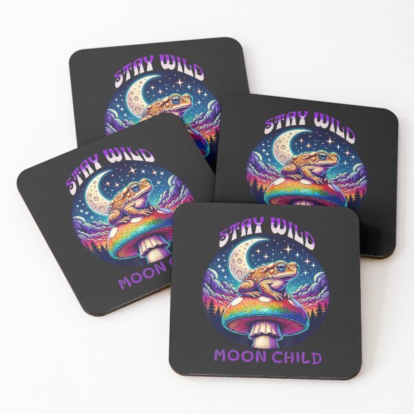 Item preview, Stay Wild Moon Child Magic Mushroom Toad Frog Hippie Boho designed and sold by ArleneJene.