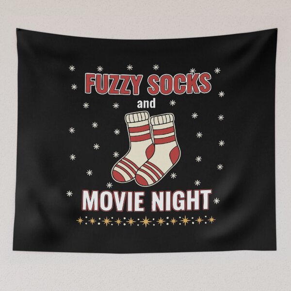 Item preview, Fuzzy Socks Movie Night Cozy Winter Art designed and sold by graphicnew.