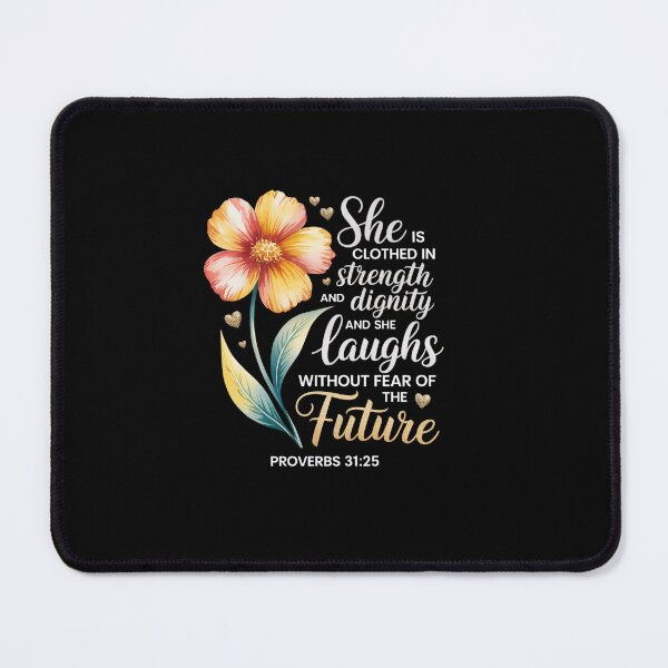 Item preview, She Is Clothed In Strength And Dignity Christian Bible Verse designed and sold by ReadySide.