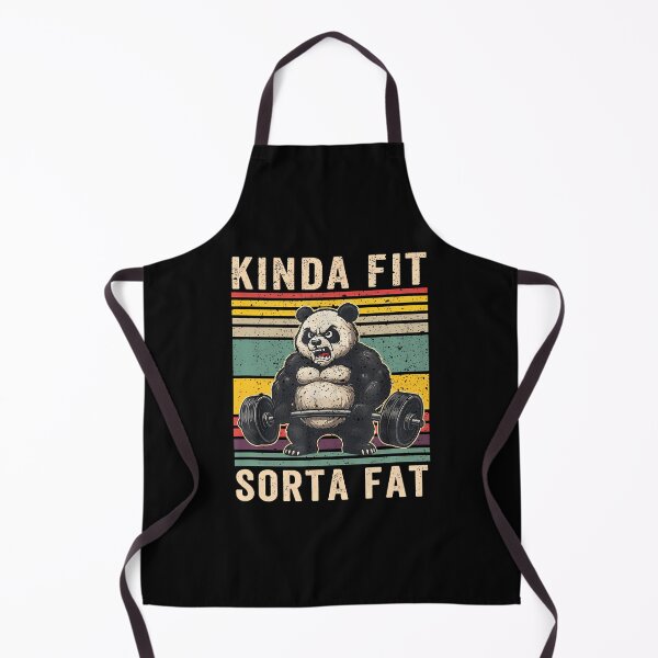 Item preview, Kinda Fit Sorta Fat Funny Gym Panda Weightlifting Workout designed and sold by MyraLorri.