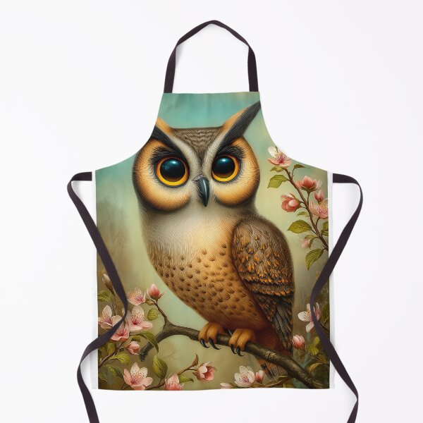 Item preview, Owl perched on flowering branch designed and sold by PetsArt.