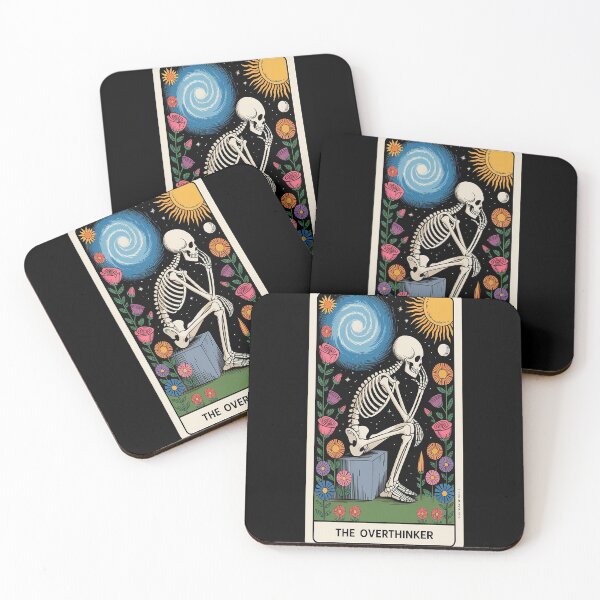 Item preview, Over Thinker Cool Tarot Card Skeleton designed and sold by kakashinn.