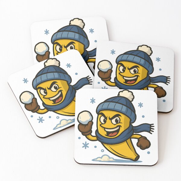 Item preview, Snowball Banana – Funny Winter Cartoon Fruit Character designed and sold by WinkWild.