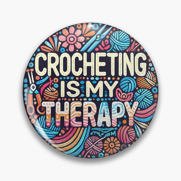 Item preview, Crochet Is My Therapy, typography designed and sold by maxmaj.
