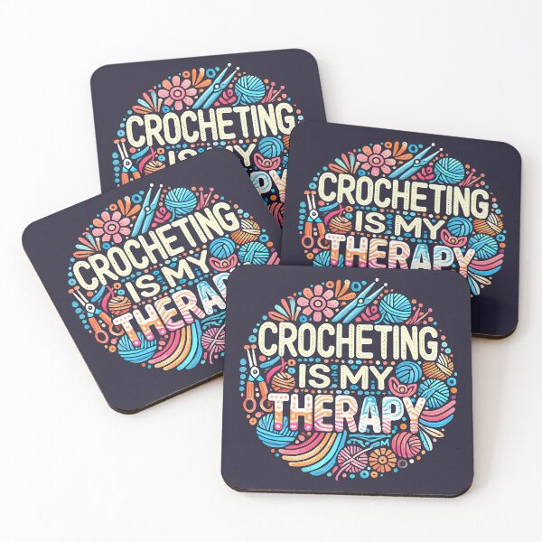 Item preview, Crochet Is My Therapy, typography designed and sold by maxmaj.