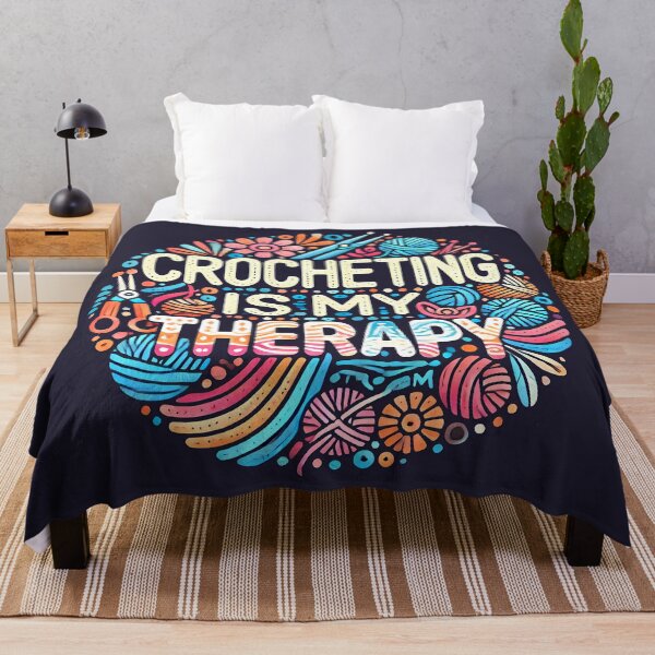 Item preview, Crochet Is My Therapy, typography designed and sold by maxmaj.