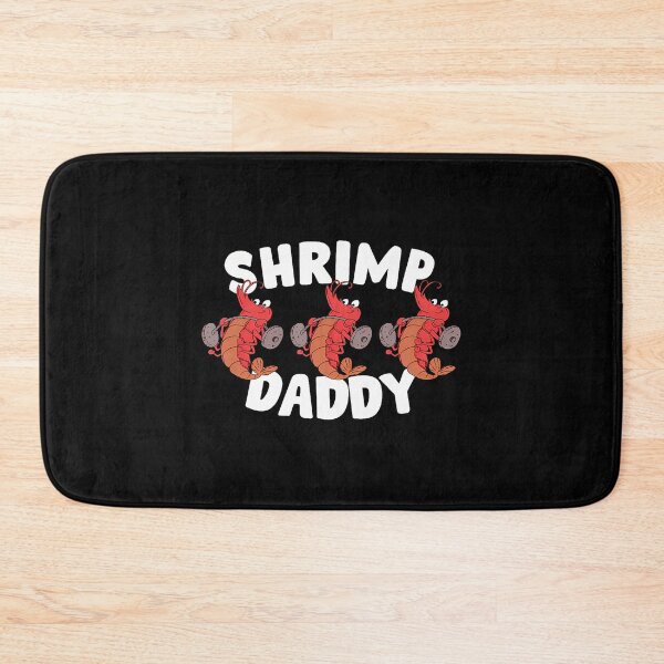 Item preview, Shrimp Daddy Funny Gym Cartoon Crustacean Weightlifting designed and sold by JaneJanie.