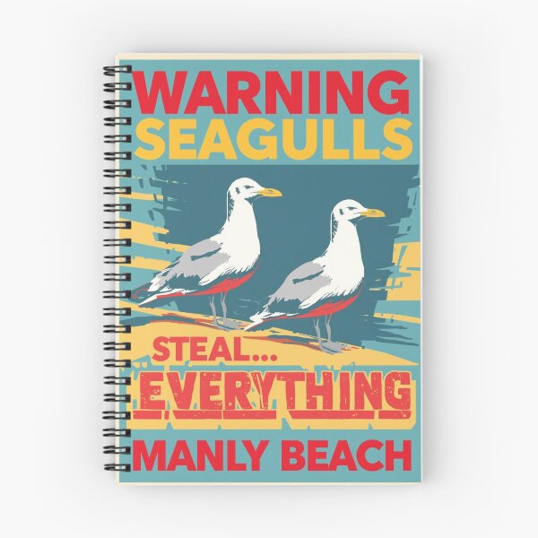 Item preview, Warning: Seagulls Steal Everything – Manly Beach NSW designed and sold by PamLeeDesign.