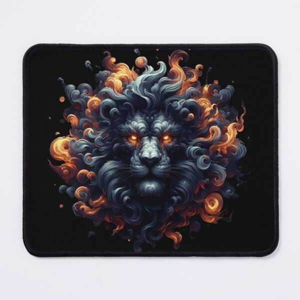 Item preview, Mystical Flame Lion – Glowing Eyes Digital Art designed and sold by Dogandesighn.