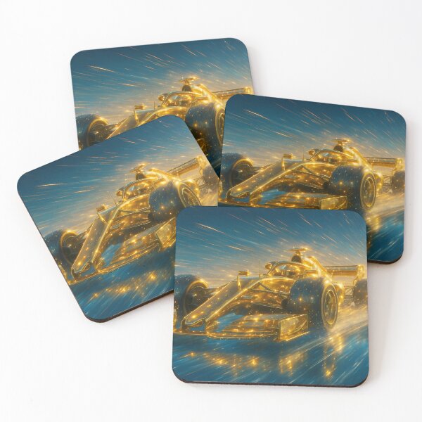 Item preview, Gold Racing Machine - Futuristic Speed Burst Art designed and sold by DanielBDesigns.