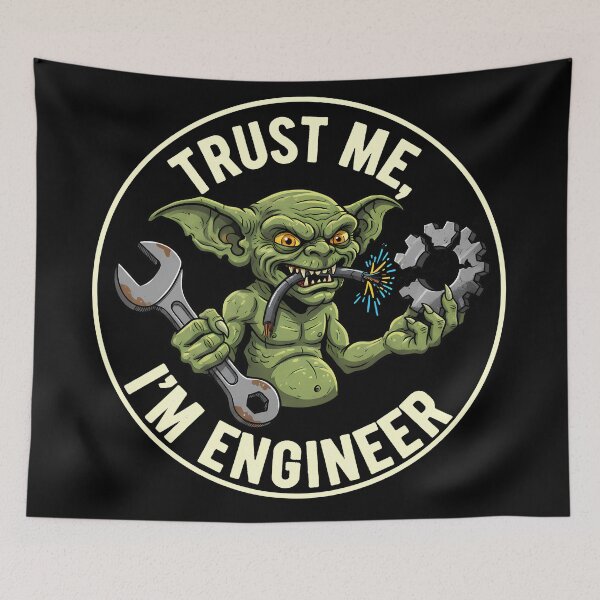 Item preview, Trust Me, I'm Engineer designed and sold by Funny Vintage Stickers And T-Shirts.