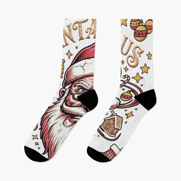 Item preview, Angry Santa Claus Gold Typography Vintage Christmas Mascot designed and sold by SoulenCify.
