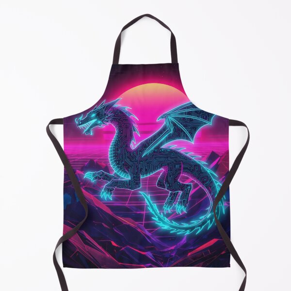 Item preview, Neon Cyber Dragon | Synthwave Digital Dragon Core | Futuristic Vaporwave Creature designed and sold by Visualynx.
