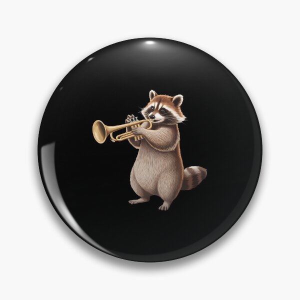 Item preview, Raccoon Playing Trumpet Funny Trumpet Band Raccoon Trumpeter designed and sold by DanaKathe.