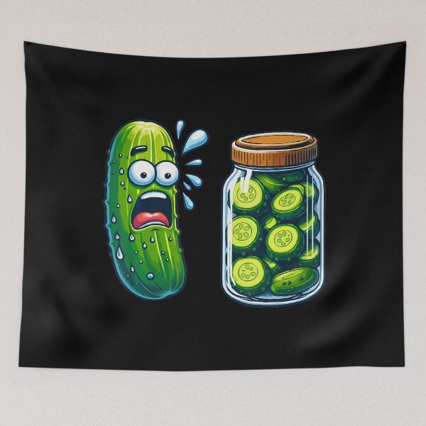 Item preview, Funny Pickle Surprise A Cucumber And A Jar Of Sliced Pickles designed and sold by MyraLorri.