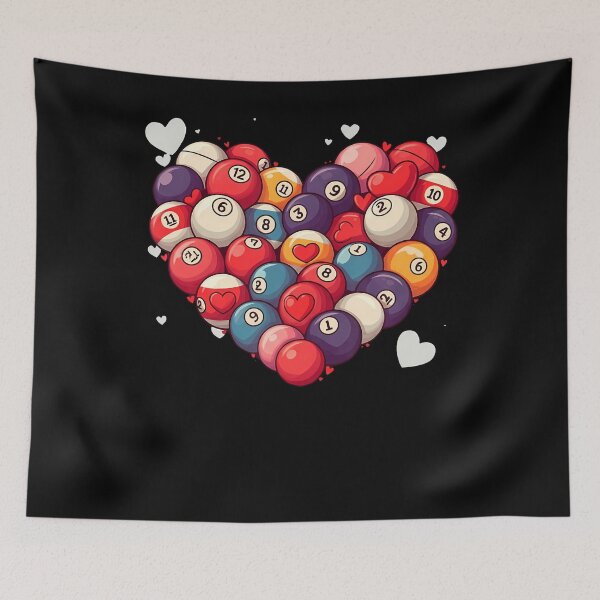 Item preview, Funny Billiards Heart Valentine Billiard designed and sold by RubySandy.