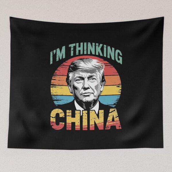 Item preview, Funny I'm Thinking China President Trump Political Humor  designed and sold by GamtosMintys.