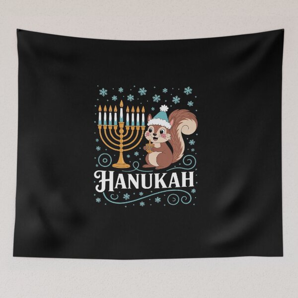 Item preview, Squirrel Menorah Jewish Hanukkah Chanukah Animal Lover  designed and sold by namibambam.