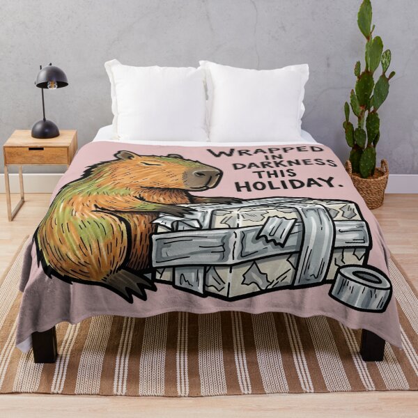 Item preview, Capybara Wrapped in Darkness | Funny Anti-Holiday Dark Humor Gift designed and sold by HypeHoundz.