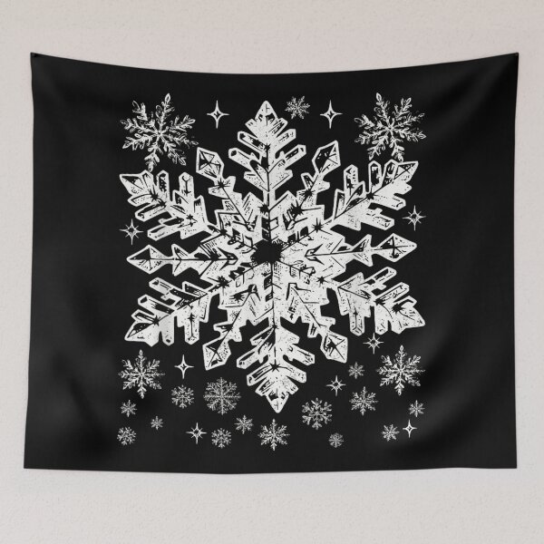 Item preview, Detailed White Snowflake Winter Season Minimalist Elegant Design designed and sold by RenettaFunky.