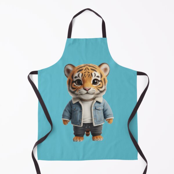 Item preview, Kawaii Tiger in Jean Jacket designed and sold by Teeny Quities.