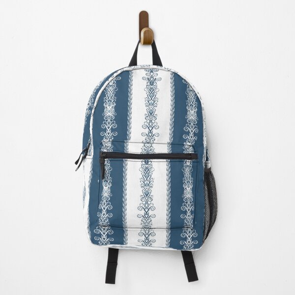 Item preview, Blue & White Stripes with Decorative Elements [2] designed and sold by SideDishDesign.