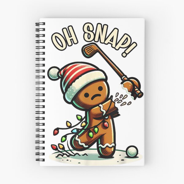 Item preview, Oh Snap Funny Gingerbread Man Golfing Christmas Lights Mishap designed and sold by RenettaFunky.