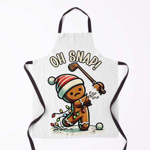 Item preview, Oh Snap Funny Gingerbread Man Golfing Christmas Lights Mishap designed and sold by RenettaFunky.