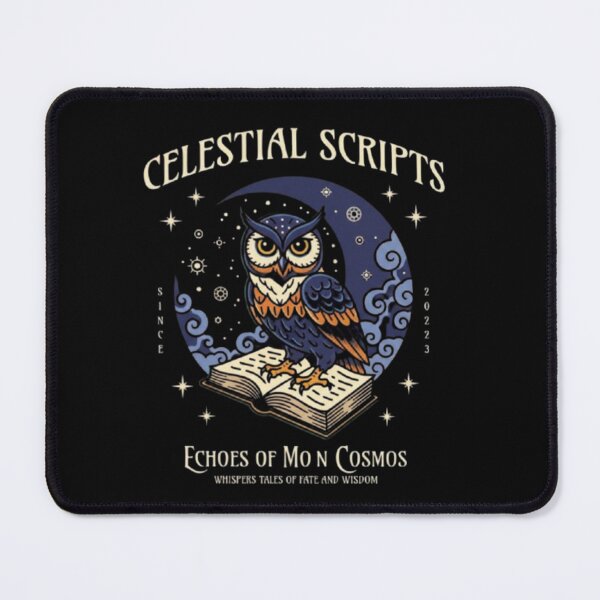 Item preview, Celestial Scripts – Cosmic Owl of Wisdom designed and sold by Dogandesighn.