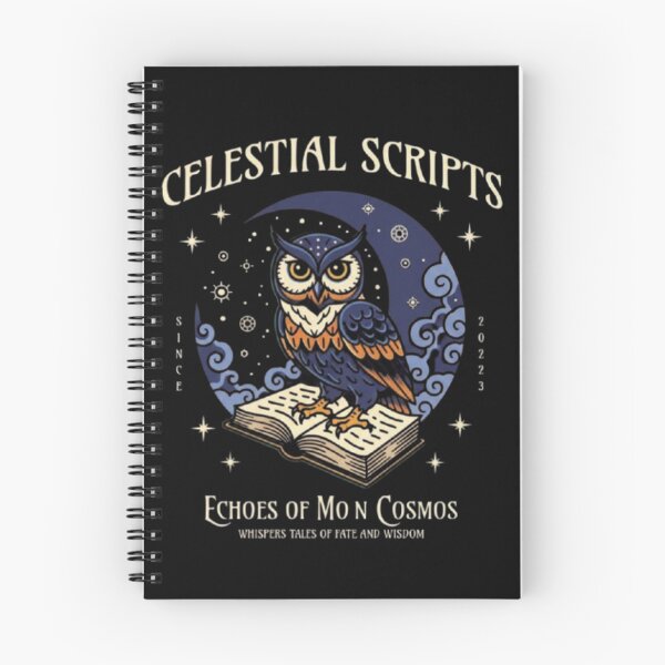 Item preview, Celestial Scripts – Cosmic Owl of Wisdom designed and sold by Dogandesighn.