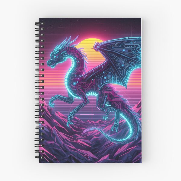 Item preview, Neon Cyber Dragon | Synthwave Digital Dragon Core | Futuristic Vaporwave Creature designed and sold by Visualynx.
