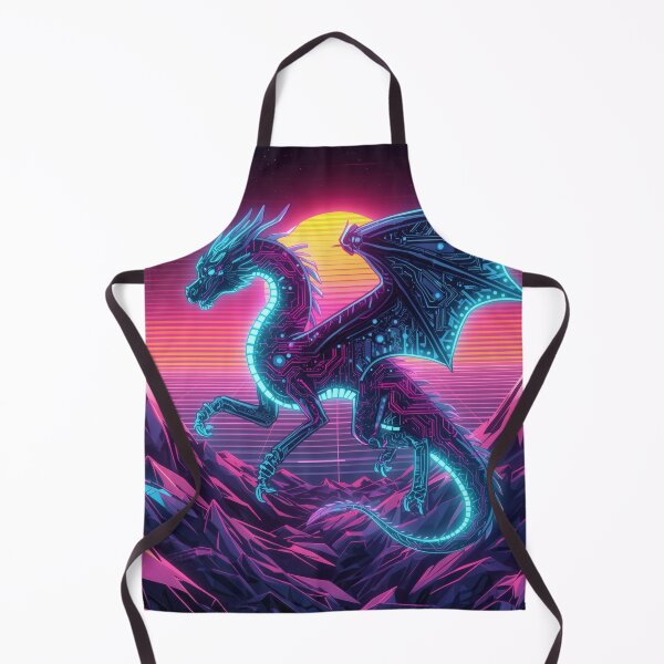 Item preview, Neon Cyber Dragon | Synthwave Digital Dragon Core | Futuristic Vaporwave Creature designed and sold by Visualynx.