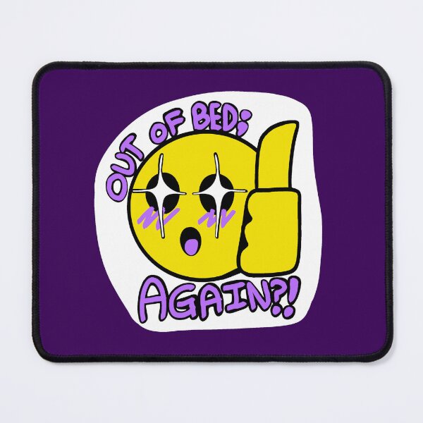 Item preview, "Out of Bed; Again?!" Thumbs Up Affirmation designed and sold by StitchedKitten.