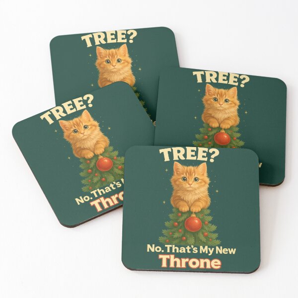 Item preview, Tree? No. That’s My New Throne – Funny Christmas Cat Tree Topper Holiday Design designed and sold by MagicMeow1.