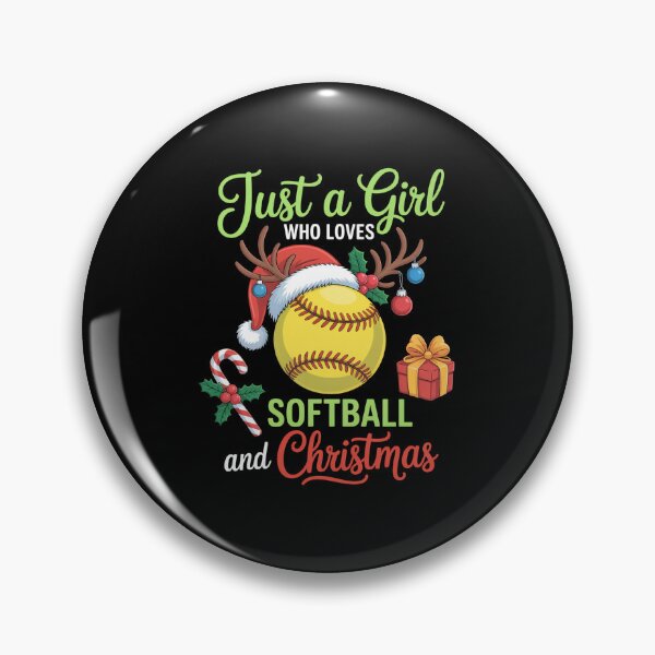 Item preview, Just A Girl Who Loves Softball And Christmas designed and sold by SiegridOffical.