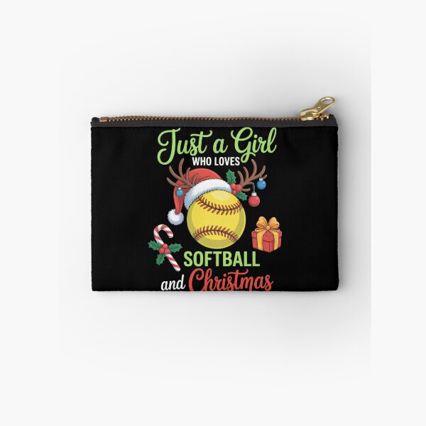 Item preview, Just A Girl Who Loves Softball And Christmas designed and sold by SiegridOffical.