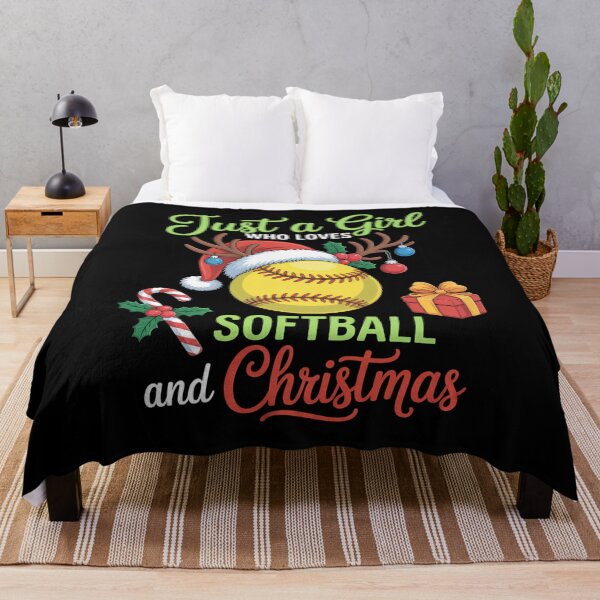 Item preview, Just A Girl Who Loves Softball And Christmas designed and sold by SiegridOffical.