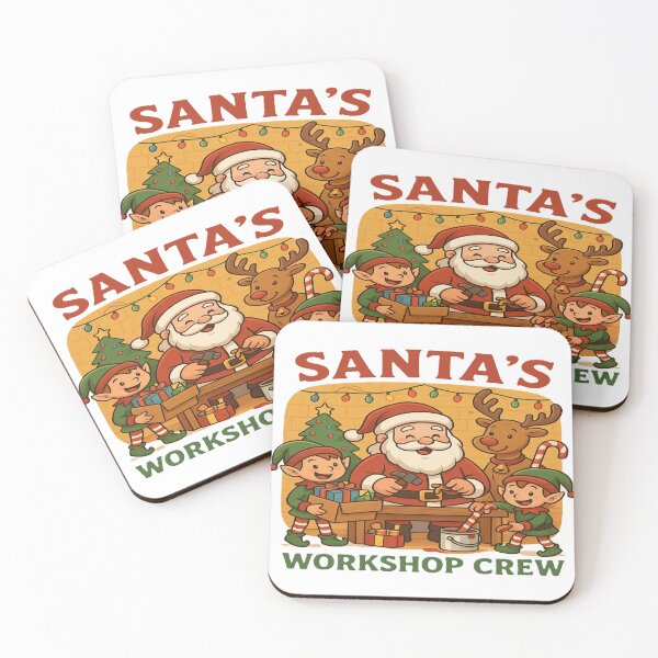 Item preview, Santa’s Workshop Crew – Cute Christmas Elves and Reindeer Design designed and sold by Artflare Studio.