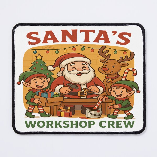 Item preview, Santa’s Workshop Crew – Cute Christmas Elves and Reindeer Design designed and sold by Artflare Studio.