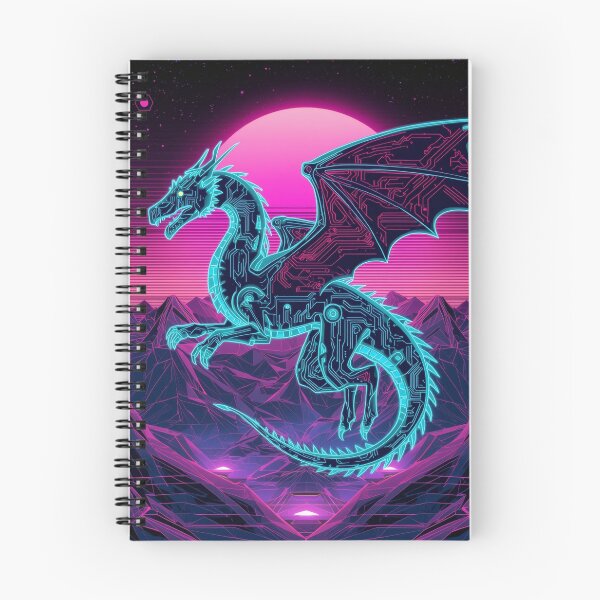 Item preview, Neon Cyber Dragon | Synthwave Digital Dragon Core | Futuristic Vaporwave Creature designed and sold by Visualynx.