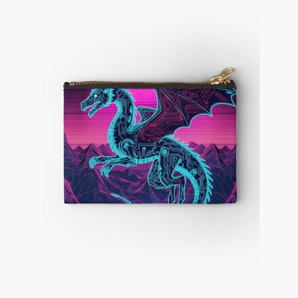 Item preview, Neon Cyber Dragon | Synthwave Digital Dragon Core | Futuristic Vaporwave Creature designed and sold by Visualynx.
