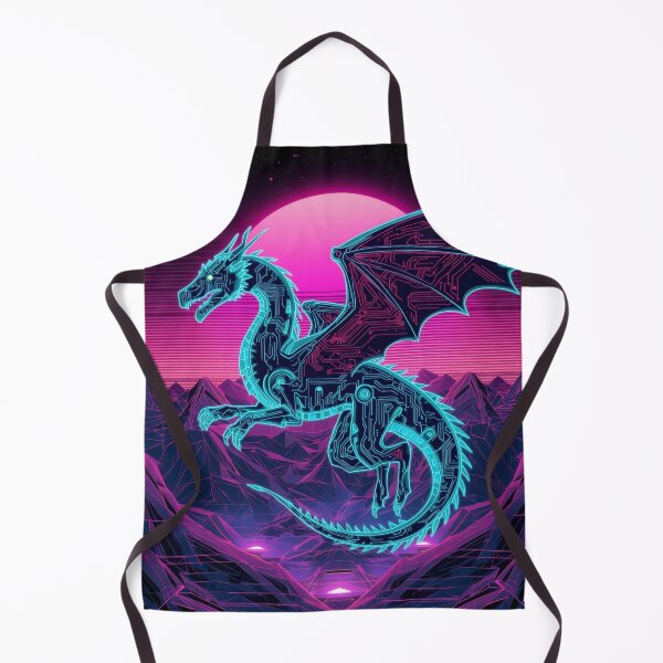 Item preview, Neon Cyber Dragon | Synthwave Digital Dragon Core | Futuristic Vaporwave Creature designed and sold by Visualynx.