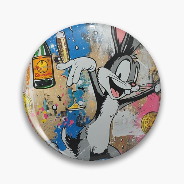 Item preview, Bitcoin Party Rabbit Graffiti Art designed and sold by surrealbysaly.