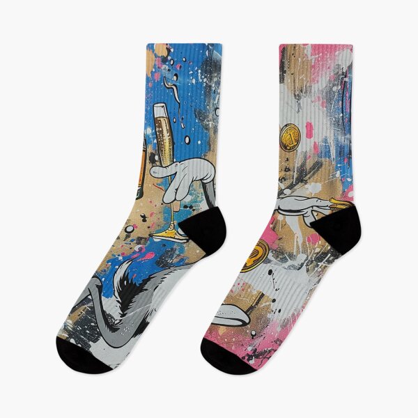 Item preview, Bitcoin Party Rabbit Graffiti Art designed and sold by surrealbysaly.