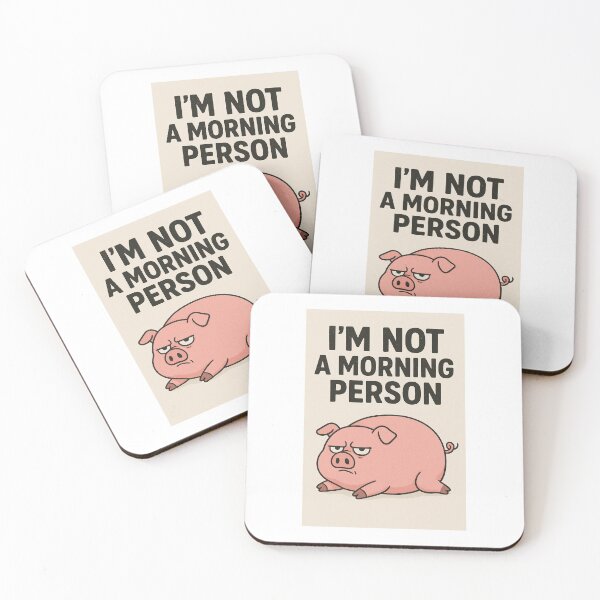 Item preview, I’m Not a Morning Person – Grumpy Pig Humor designed and sold by Annaart08.