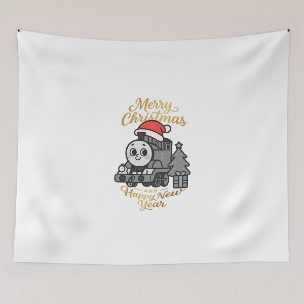 Item preview, cute train black white gold illustration merry christmas  designed and sold by sabartgunpla.