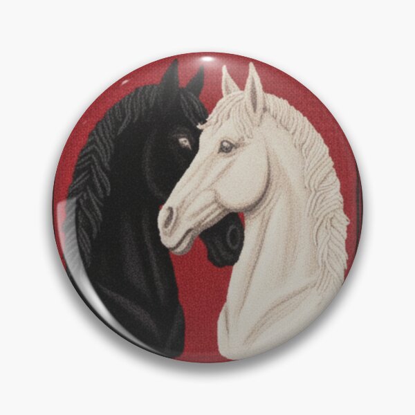 Item preview, Black and White Horse Love Moroccan Rug Art designed and sold by designwiss.